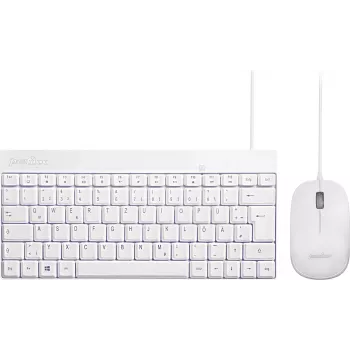Perixx PERIDUO-212 Keyboard Mouse included USB German White (PERIDUO-212 DE W)