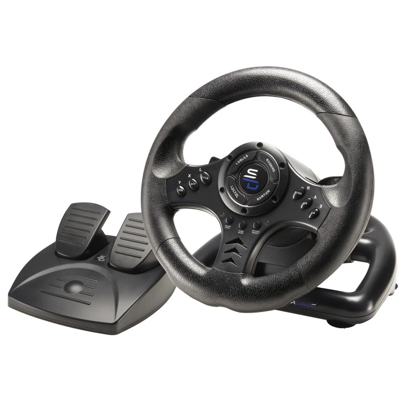 Steering Wheel + Pedals Subsonic SA5426-NG Black USB 180° Rotation