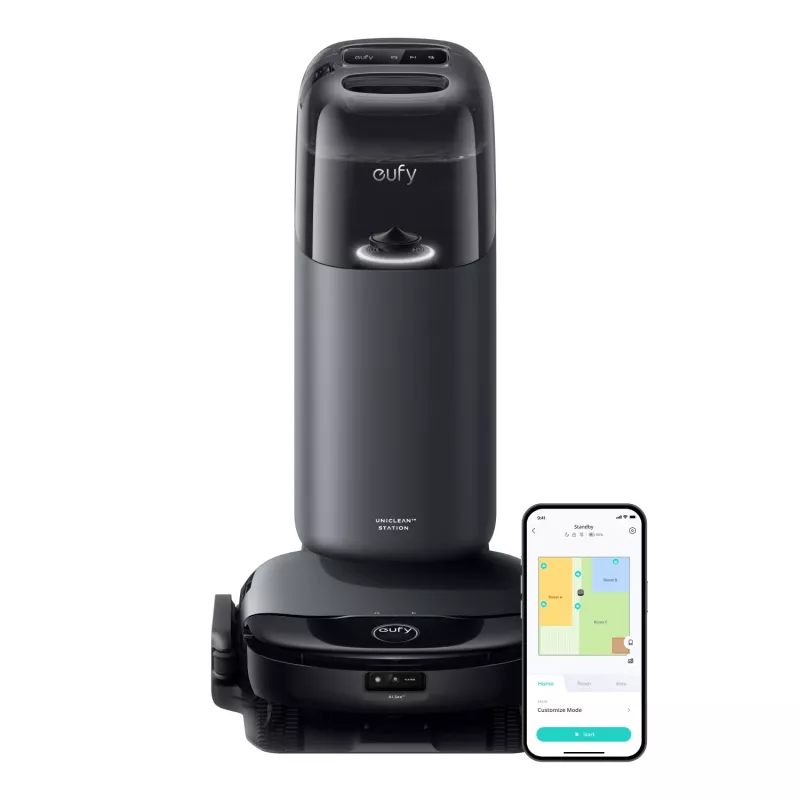 Anker Eufy | Robot Vacuum Cleaner with All-in-One Station | Omni S1 | Wet&Dry | Operating time (max) 216 min | 4600 mAh | 8000 Pa | Gray