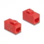 Keystone module DELOCK 90641, flat construction, RJ-45 connector, red