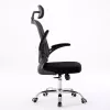 Office chair top e shop DORY CZERŃ — padded seat, mesh backrest, 650×620 mm, height up to 122 cm