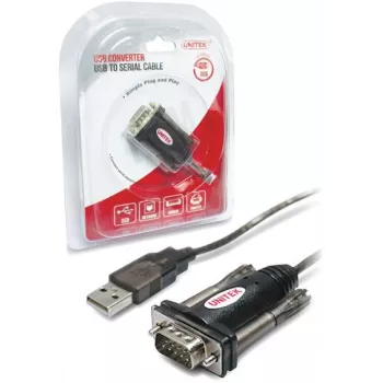 UNITEK Y-105 serial cable Black 1.5 m USB Type-A DB-9