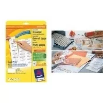 Avery Zweckform 6121 Universal-Labels, 38 x 21,2 mm, 25 Sheets/1.625 Labels, White (6121)