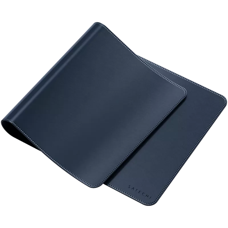 Satechi Desk Mat - vegan leather desk pad (blue)