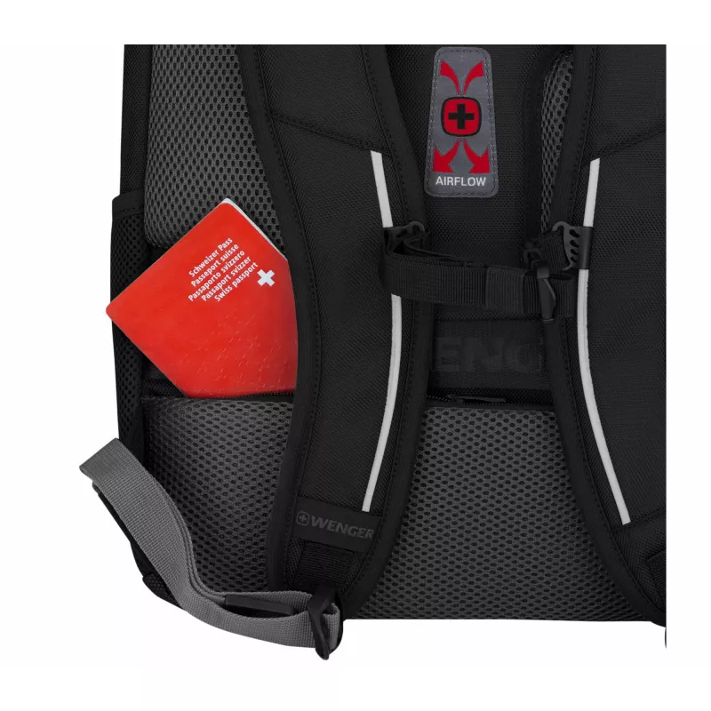 Wenger Carbon Pro Business Backpack with 15.6 Laptop Sleeve and Tablet Pocket Black (653129)