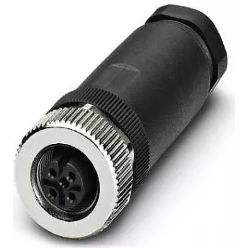 Phoenix Contact 1696439 Wire Connector M12 Black - Stainless Steel (1696439)