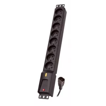 Lestar IEC power strip, 8 outlets, Rack 19 , 3m Lzrm 810 Bw G-a K. Cz 3,0m Iec32