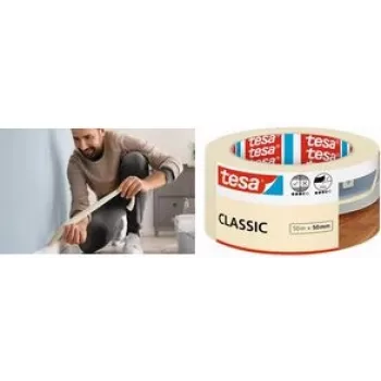 Masking tape Tesa Classic 52807, 50 m length, 50 mm width