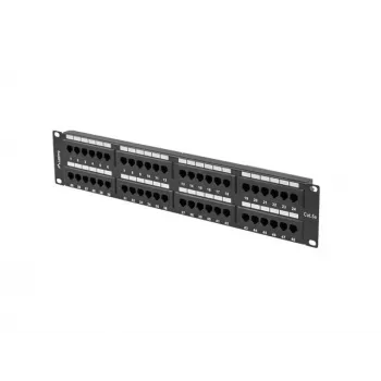 Patch panel LANBERG PPU5-2048-B 48-port 2U 19 inch Category 5e UTP, black
