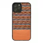 Protective case man and wood for iPhone 12 Pro Max — brown check with black accents