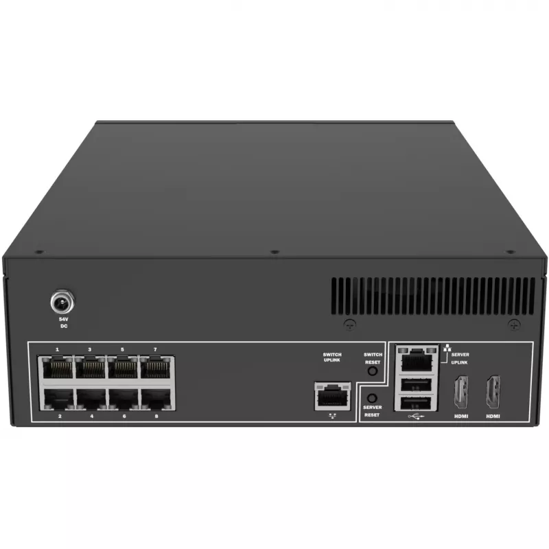 Network video recorder - 8 IP channels - 4 TB HDD - PoE switch - HDMI - USB 3.2