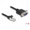 Network cable DELOCK 64351 — Cat5e S/UTP (STP), RJ‑45 to RJ‑45, 1 m, black