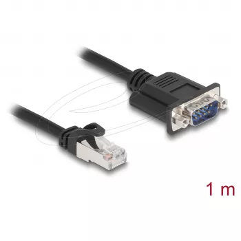 Network cable DELOCK 64351 — Cat5e S/UTP (STP), RJ‑45 to RJ‑45, 1 m, black