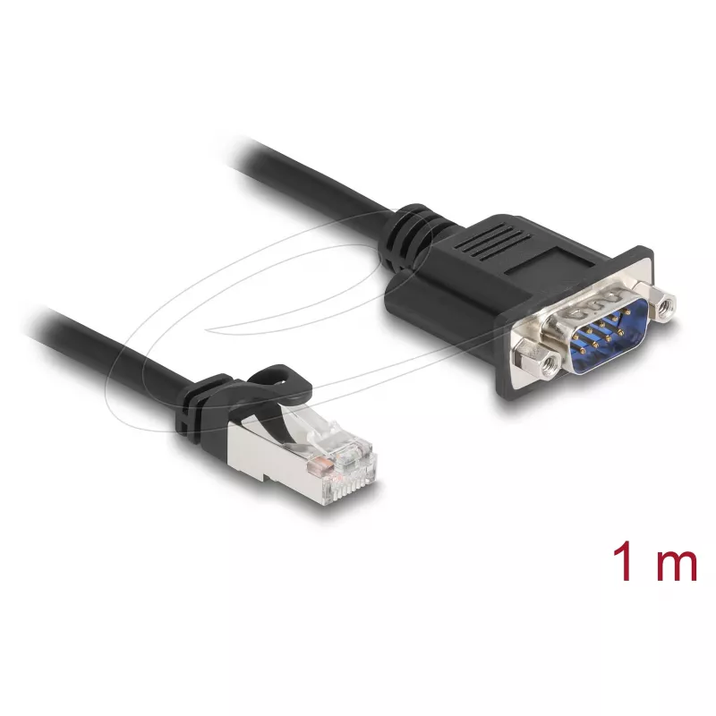 Network cable DELOCK 64351 — Cat5e S/UTP (STP), RJ‑45 to RJ‑45, 1 m, black