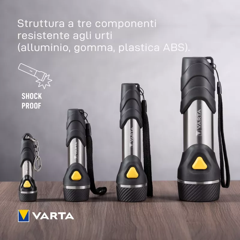 Hand flashlight Varta Day Light Multi LED F20 Black Silver Yellow
