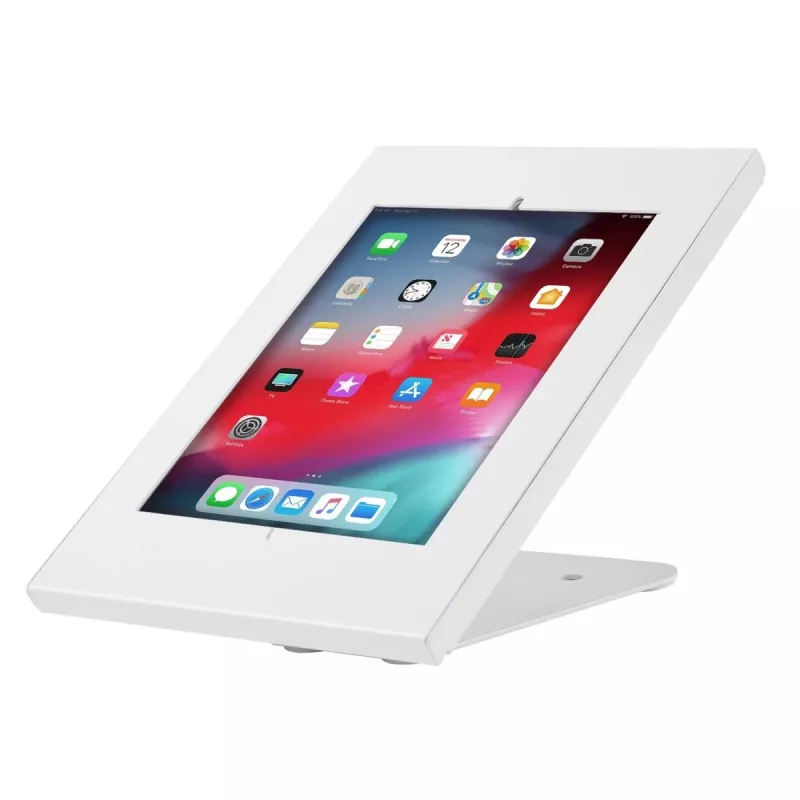 Desk table stand MACLEAN MC-909W adjustable height white for tablets and devices