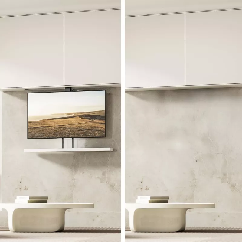 Maclean electric ceiling/floor mount, extendable, 43''-88'', VESA 600x400, max 60kg, 100-240V AC,50/60Hz