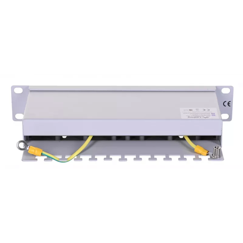 Patch panel LANBERG PPF6-9012-S, 12-port, metal, grey, 1U, 215×130×44.5 mm