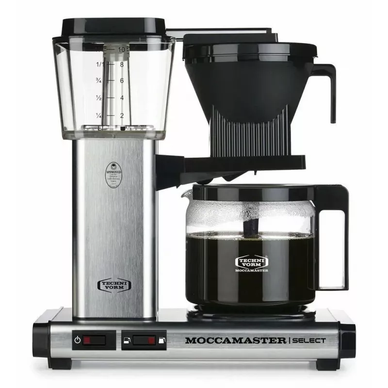 Drip coffee maker MOCCAMASTER KBG 741 — 1.25 L water tank, 10-cup jug, 1520 W, stainless steel/black