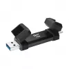 USB flash drive Silicon Power DS72 1 TB, USB 3.2 Gen 2 Type-A / Type-C, aluminium-rubber casing, black