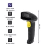 Handheld 1D/2D wired barcode scanner QOLTEC 50853 — USB, ABS housing, 1.65 m cable, 97×65×167 mm, 105 g