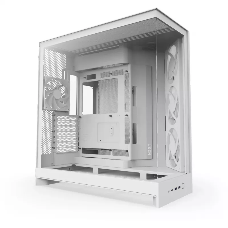 PC case NZXT H9 Flow RGB Midi Tower White
