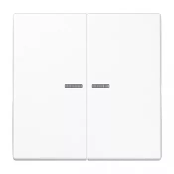 Wall plate / switch cover JUNG LS102KO5WW, plastic, screwless, 1-piece