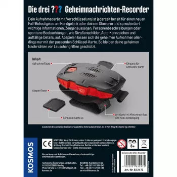 Die drei Geheimnachrichten-Recorder, Detektiv-Sets