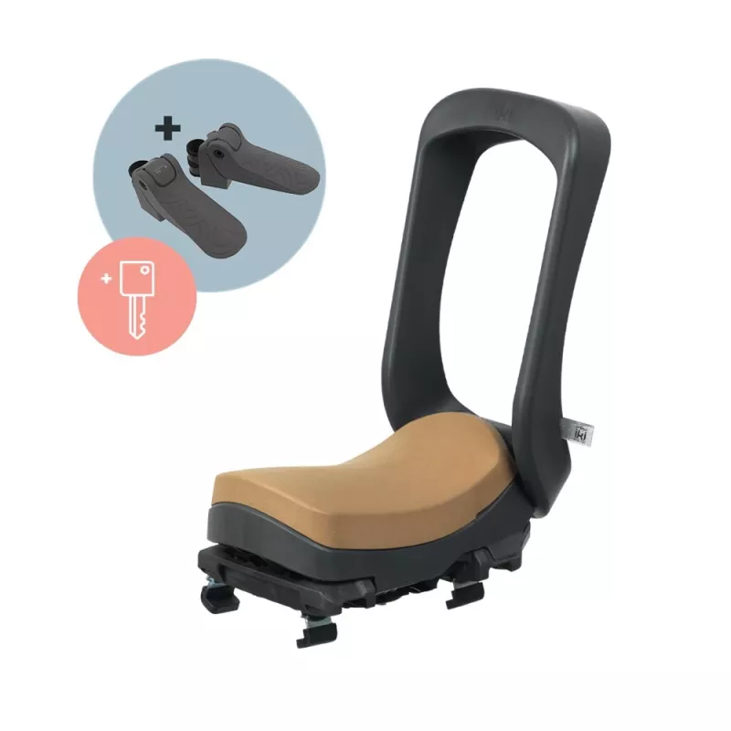 Child seat set Urban Iki URBAN IKI Junior boot seat BLACK/BROWN with key lock