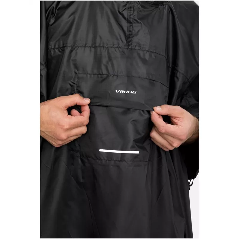 Adult Rain Poncho VIKING Vesper Backpack Black UNI