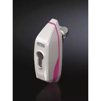 Cabinet Mini comfort handle with lock insert and profile half cylinder Rittal 2537100
