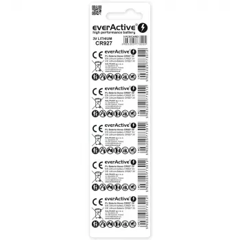 Coin lithium battery everActive CR927 3V, 30 mAh, button/coin, height 2.7 mm — pack of 5