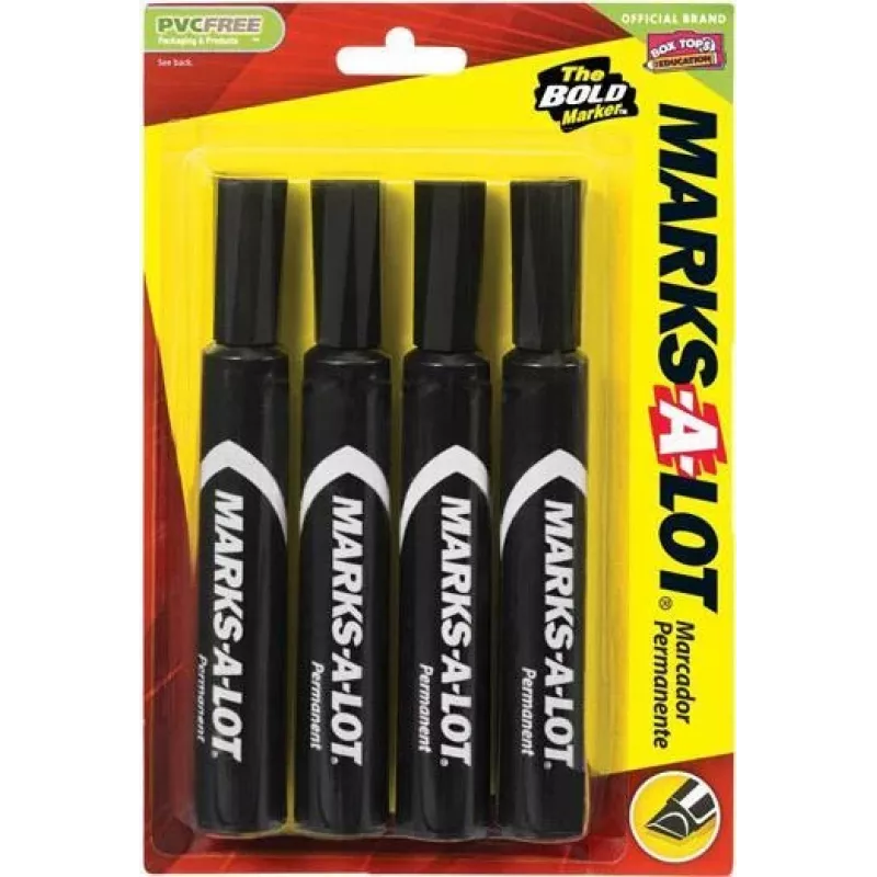 Permanent Marker Avery 07903 Black 4 pcs
