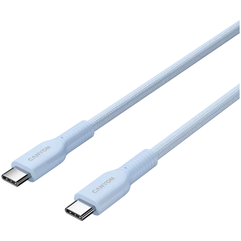 CANYON cable OnWire 60CL C-C 60W COLOR Braided 1m Light Blue