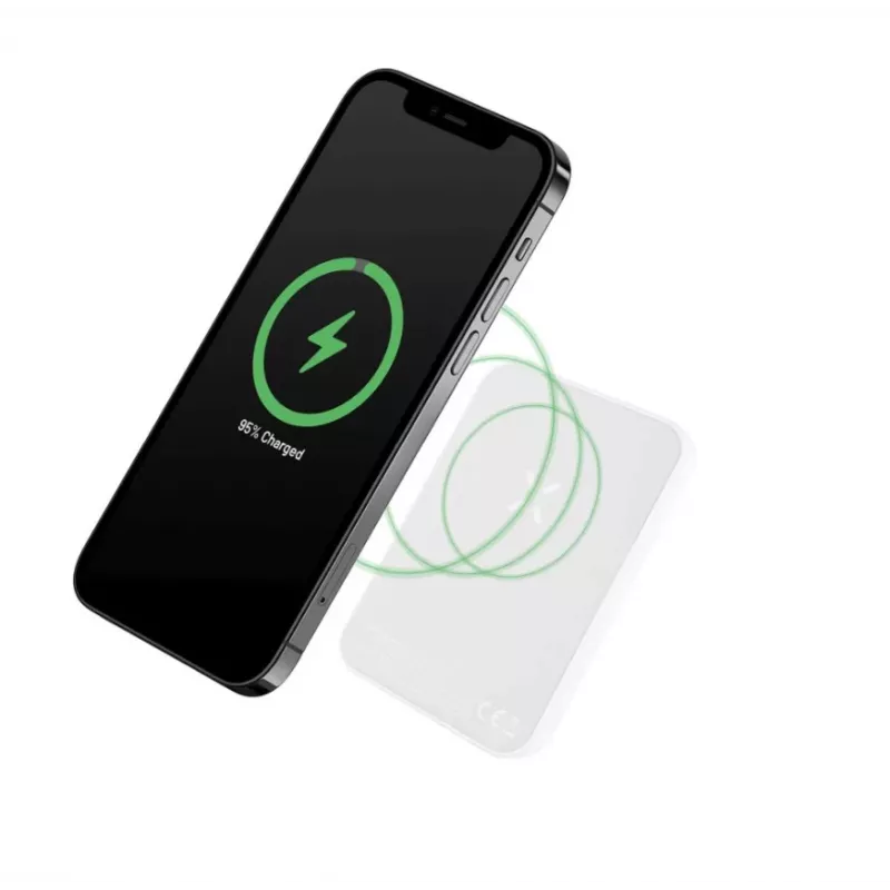 Portable power bank FIXED FIXZENM-6-WH — 6000 mAh, USB-C fast charging, white