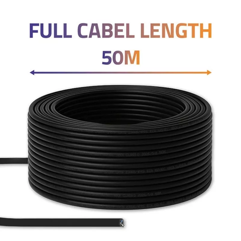 Ethernet patch cord cable QOLTEC CAT6 UTP, 50 m, black