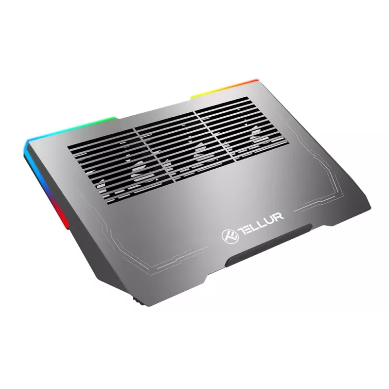 Laptop cooler Tellur TLL491321 for 17.3-inch laptops, 3 fans, RGB LED lighting