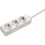 Power strip AS Schwabe 13911, Schuko sockets, 1 piece, white