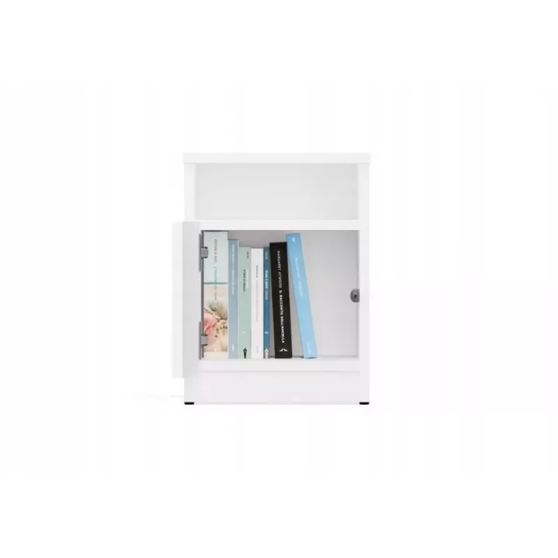 GALAX 30/1D WHITE BEDSIDE TABLE
