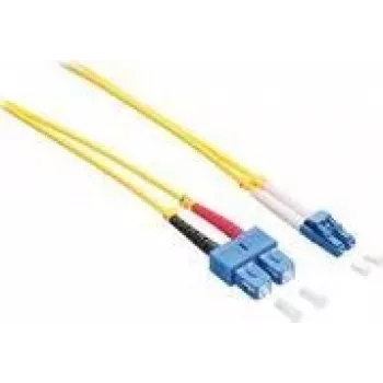 LogiLink - Patch-Cable - LC/UPC Einzelmodus (M) to SC/UPC Einzelmodus (M) - 1 m - Fibre Optic - Duplex - 9/125 micrometre - OS2 - Halogen-Free - Yellow