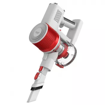 Cordless vacuum cleaner Adler AD 7051 — 300 W max, 22.2 V battery, 0.6 L bagless, stainless steel tube, EPA F8, LED light, white/red