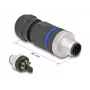 DeLOCK M12 Connector A-coded 8 pin male screw connection
