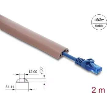 Cable sleeve DELOCK 20763 PVC Brown 1 pc