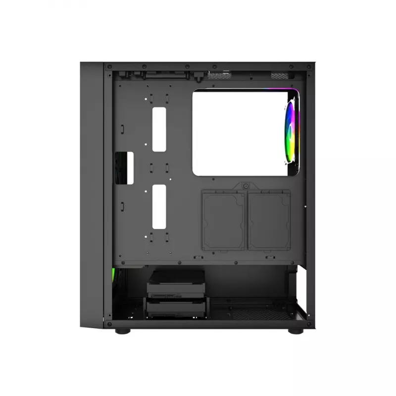 PC Case GEMBIRD Fornax 4300 Midi Tower ATX, tempered glass, 2x3.5 inch bays, 3x2.5 inch bays, ARGB fans support, USB 3.2 Gen1