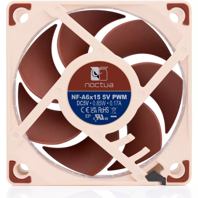 Case fan Noctua NF-A6x15 5V PWM 60mm — 5V, PWM control, 60×60×15 mm