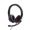 Wired gaming headset GEMBIRD MHS-03-BKRD — binaural, circumaural, 3.5 mm, 1.8 m cable, red/black