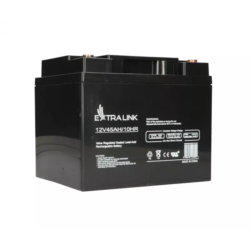UPS battery Extralink Accumulator AGM 12V 45Ah — Sealed Lead Acid (VRLA), 1 pc, black