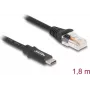 Adapter DeLOCK USB 2.0 Type-C male to Serial RS-232 RJ45 male 1.8 m black