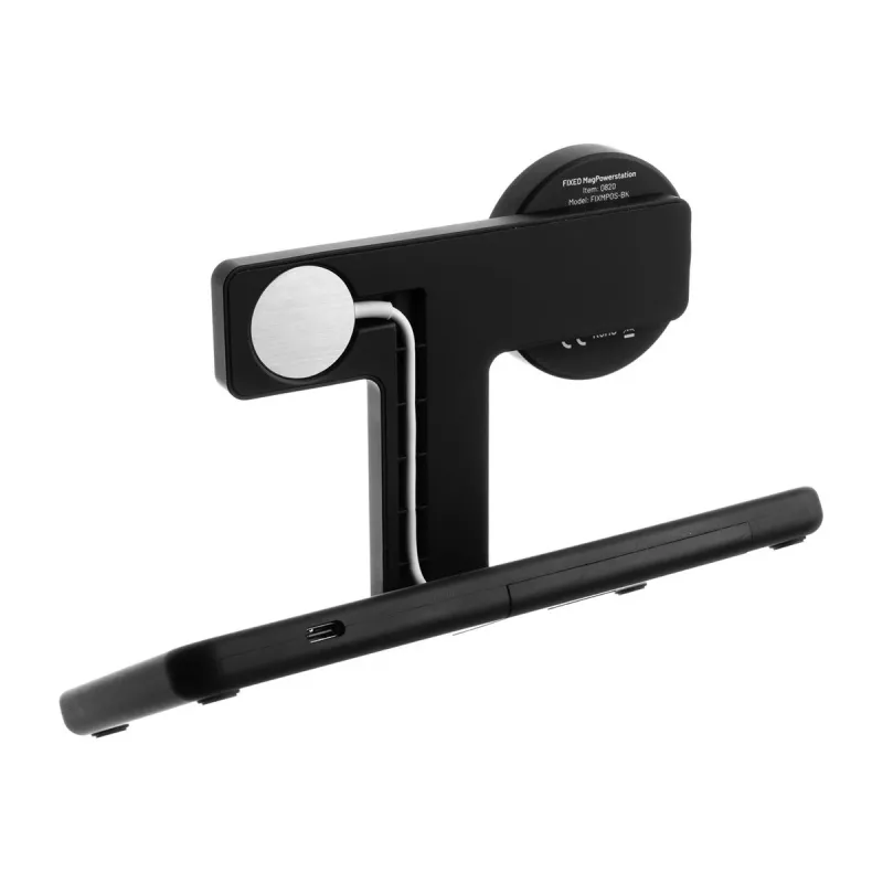 Fixed | MagPowerstation 3-in-1 wireless charging stand with MagSafe mount support | FIXMPOS-BK | Black