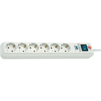 Power strip hugo brennenstuhl 1159720216 — 6 outlets, surge protection, Schuko, white